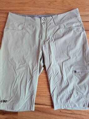 Outdoor Research Ferrosi Shorts Womens 12 Hiking Outdoor 14" Stretch Beige EUC